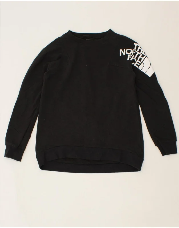 THE NORTH FACE Womens Graphic Sweatshirt Jumper UK 6 XS Black Cotton