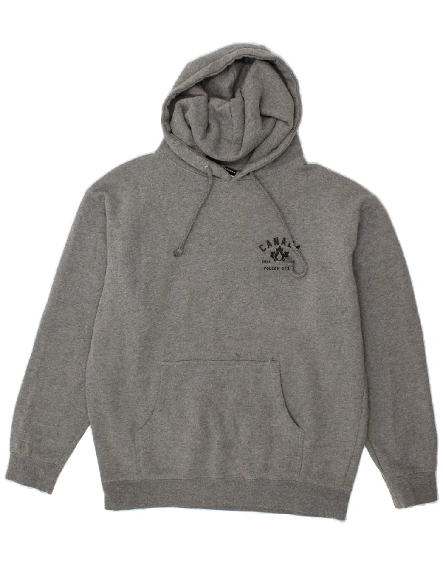 VOLCOM Mens Hoodie Jumper Medium Grey Cotton