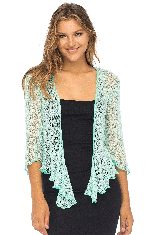 Classic Sheer Shrug Knit Cardigan