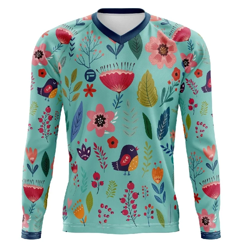 Blooming Garden | Long Sleeve MTB Cycling Jersey