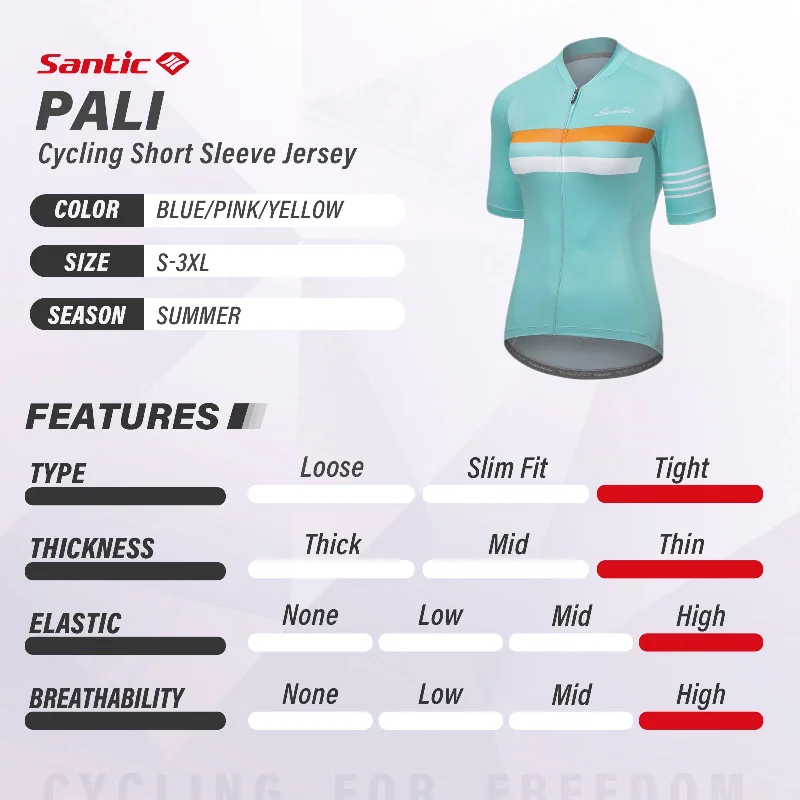 Santic Pali Blue Women’s Cycling Jersey Short Sleeve