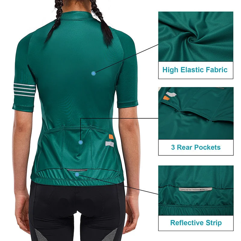 Santic Pali Green Women’s Cycling Jersey Short Sleeve