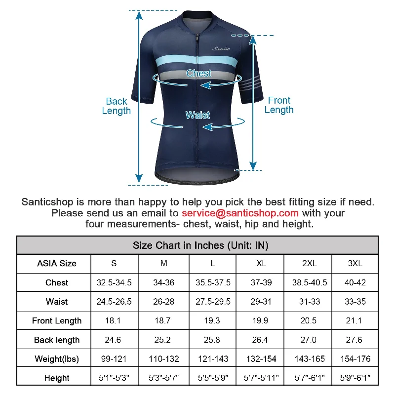 Santic Pali Navy Women’s Cycling Jersey Short Sleeve