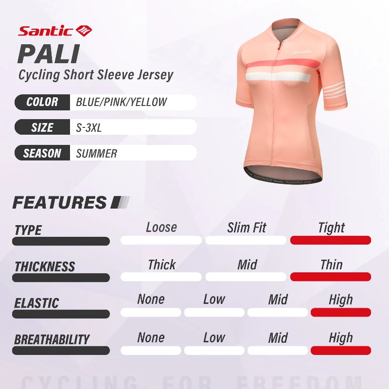 Santic Pali Pink Women’s Cycling Jersey Short Sleeve