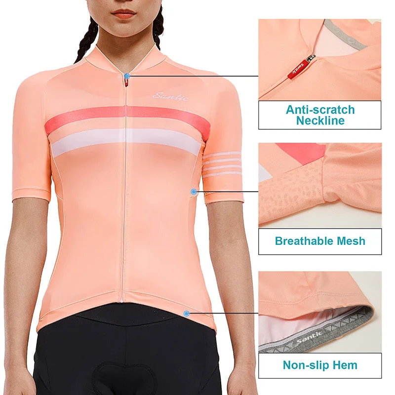 Santic Pali Pink Women’s Cycling Jersey Short Sleeve