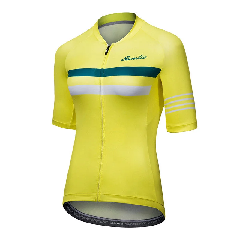 Santic Pali Yellow Women’s Cycling Jersey Short Sleeve