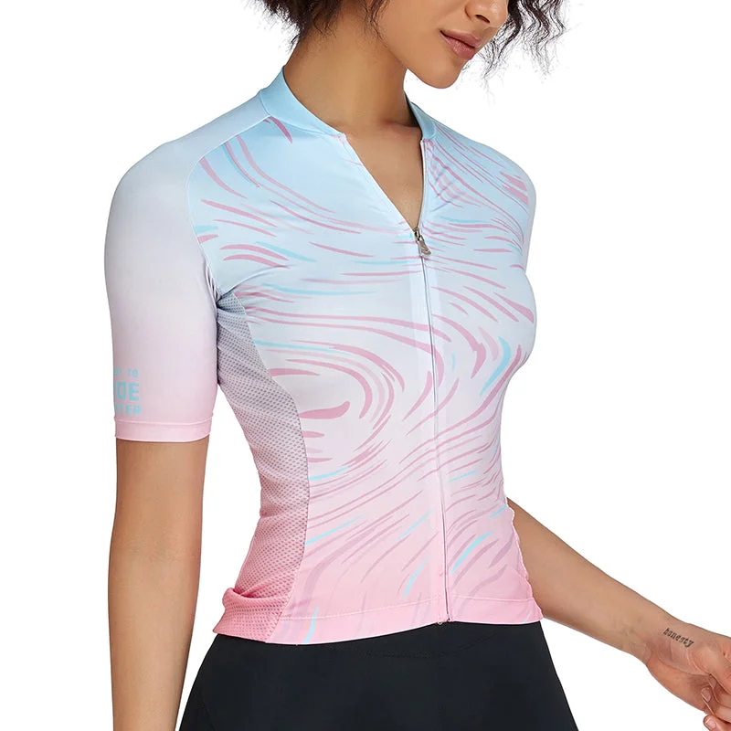 Santic Sight Fan  Womens Cycling Jersey Short Sleeves Pink