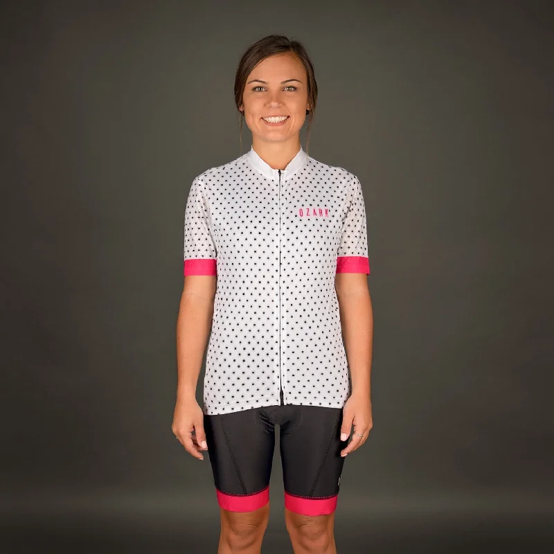 Women's Jersey - White Polka Dot