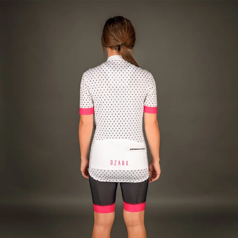 Women's Jersey - White Polka Dot