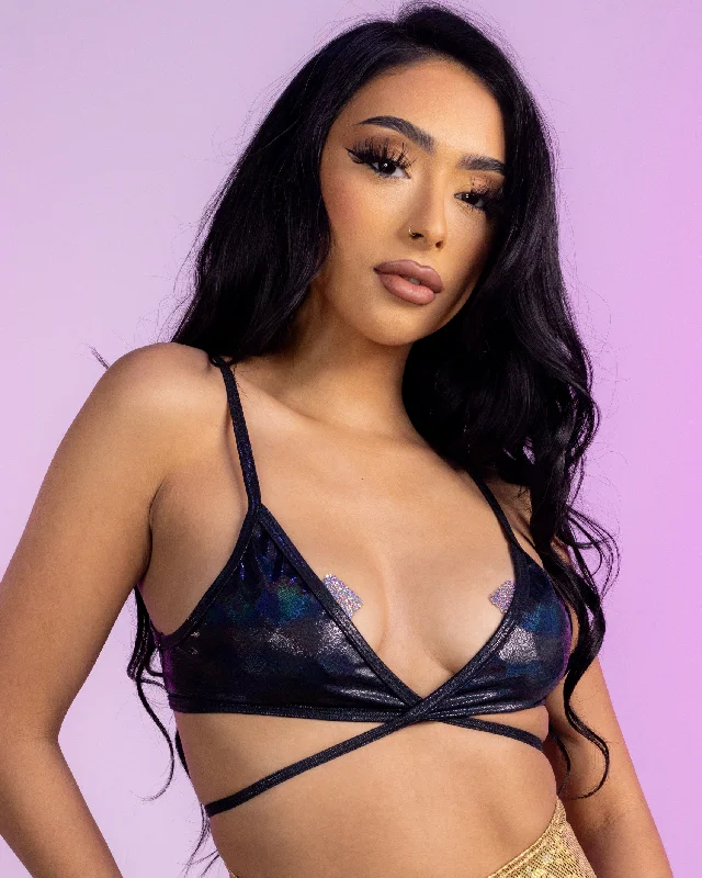 Black Spectrum Wrap Bikini Cut-out bikini top, Sexy, Trendy, Comfortable