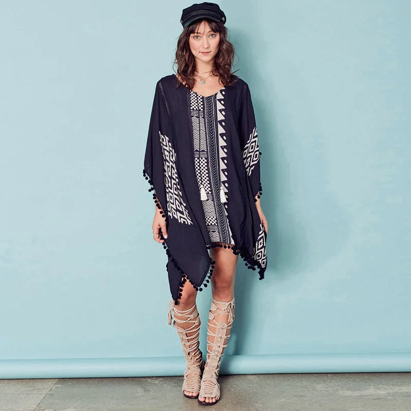 Boho Tassels Summer Holiday Bikini Cover Up Dresses High-rise bikini, Retro style, Comfortable, Sexy
