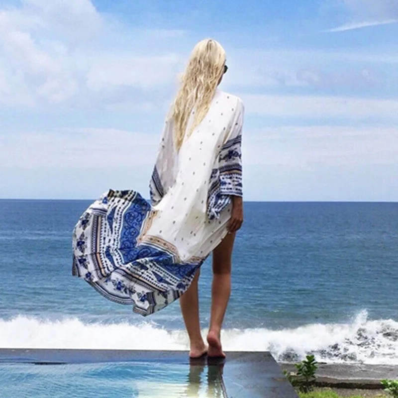 Casual Chiffon Bikini Cover Ups Dresses High-neck bikini, Chic, Sexy, Comfortable