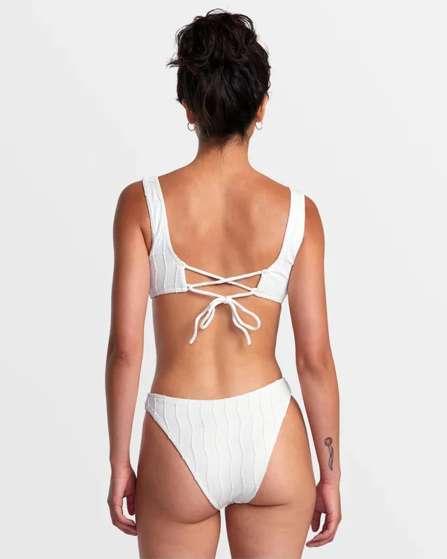 Chevy Grooves High Leg French Bikini Bottoms Ruffled bikini, Feminine, Elegant, Beachwear