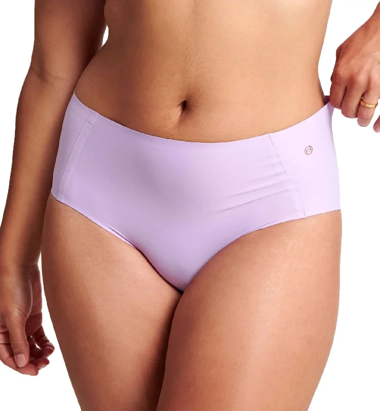 Evelyn & Bobbie High-Waisted Retro Bikini Panty (1704) - Lavender Boho fringe bikini, Trendy, Fun, Sexy
