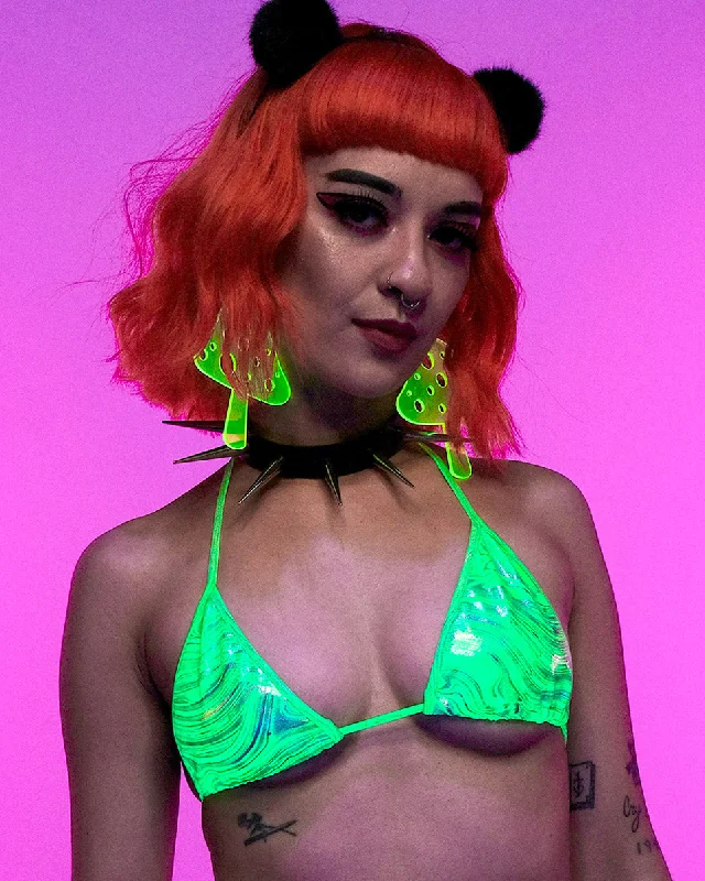 Hypnotic Green Bikini Tie Top Classic triangle bikini, Sexy, Comfortable, Trendy