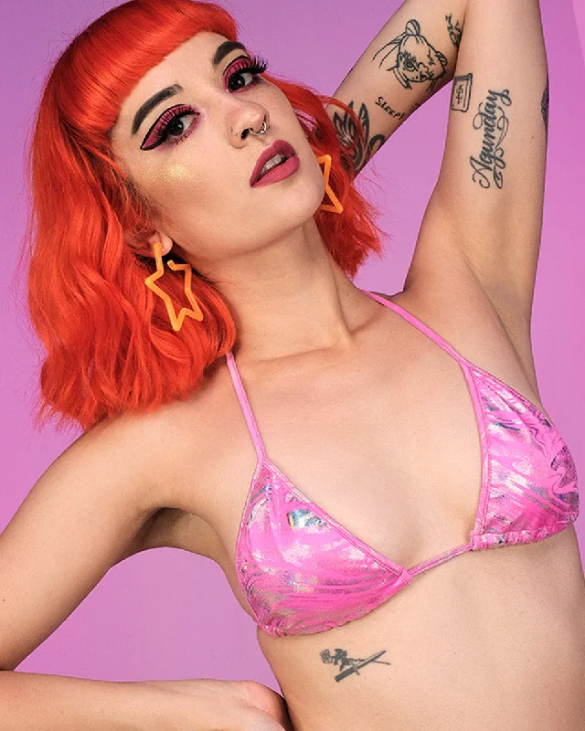 Hypnotic Pink Bikini Tie Top Double strap bikini, Sexy, Stylish, Comfortable