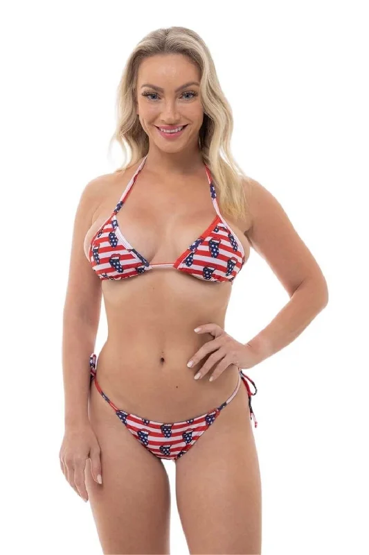 Loudmouth Patriot USA String Bikini Triangle Top | Sunga Life Banded bikini, Sleek, Sexy, Comfortable
