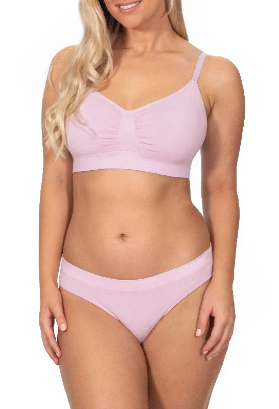 Pink Bamboo Padded Wire Free Bra and Bikini Set Lace bikini top, Feminine, Chic, Sexy