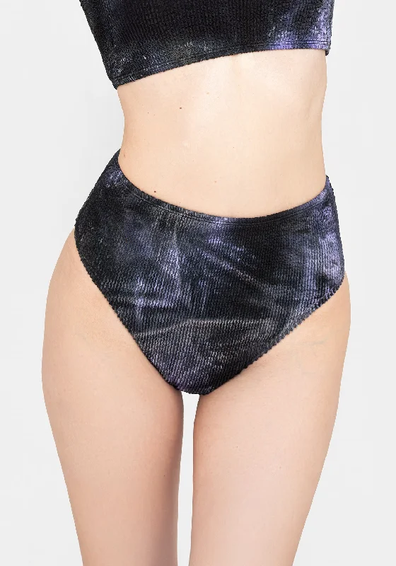 Purple Haze Tie Dye High Waist Bikini Bottoms Lace-up bikini top, Trendy, Sexy, Comfortable