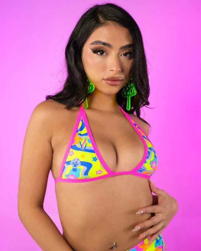 Pychedelic Psilocybin Bikini Top Brazilian bikini, Sexy, Comfortable, Summer