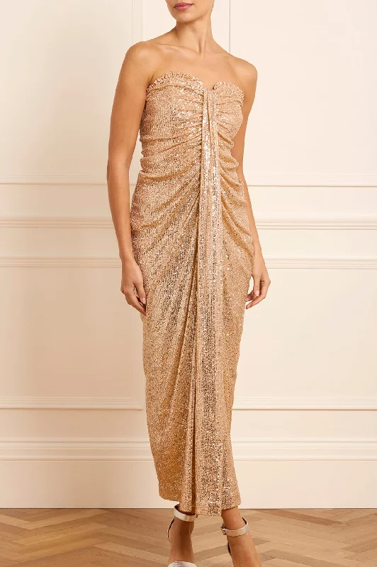 Amora Strapless Ankle Gown