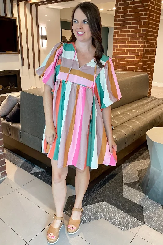 Center Of The Ring Multi Colored Dress
