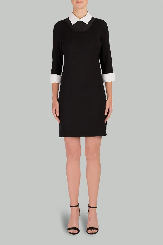 Classic Cuff-Sleeved Dress