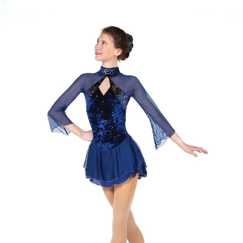 Jerry's Ready to Ship Saxony Blues #32 Beaded Skating Dress