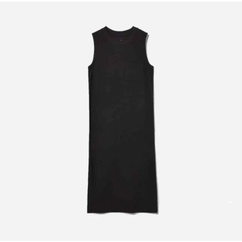 Everlane Womens The Long Weekend Tank Dress Medium Black NWOT