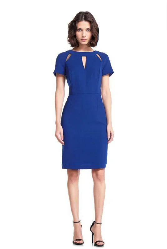 FOCUS by Shani — Keyhole Dress in Blue