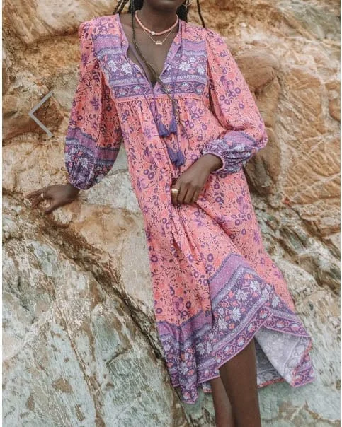 "Folktown Boho Blossom" Dress