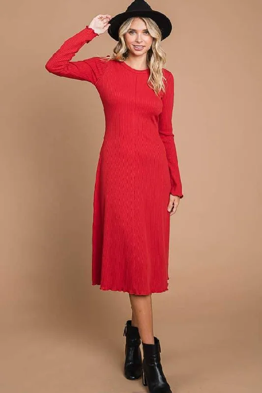 Lacey Dress in Queen Red- Misses and Plus (S-3X)