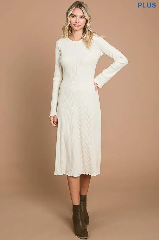 Lacey Dress in Vanilla Cream- Plus (1X-3X)