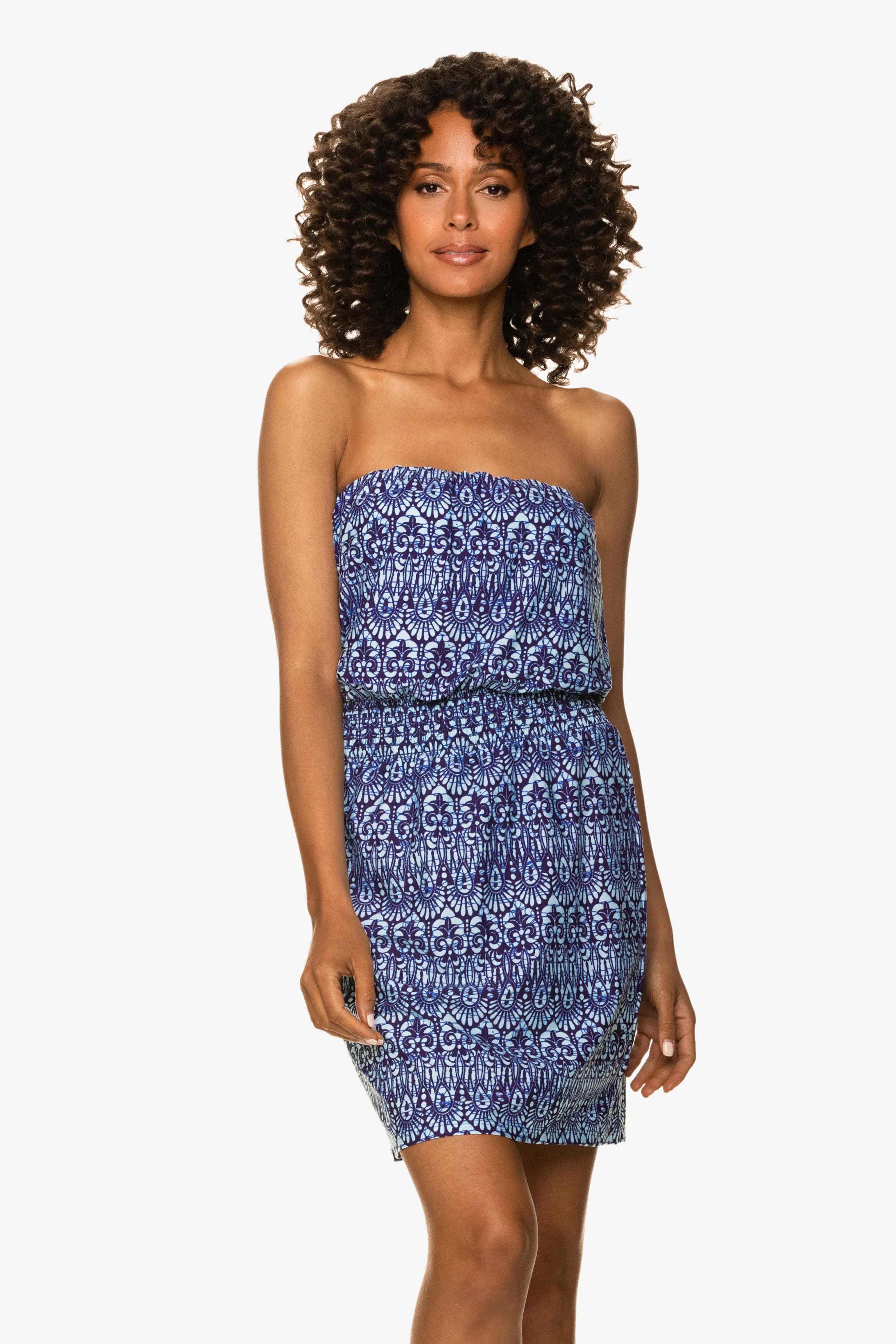 Short Jolie Dress  |  Island Batik Navy