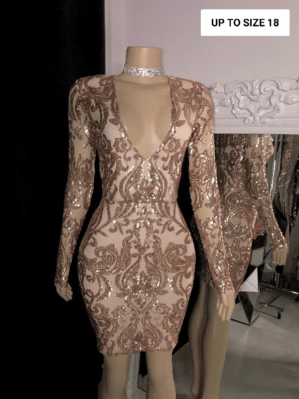 The ELLIE Rose Gold Dress