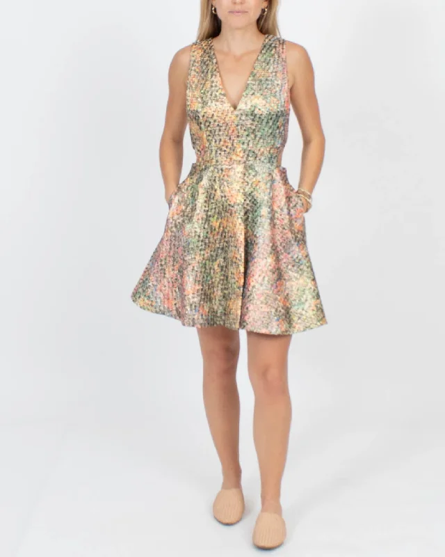 "Varita" Metallic Cut Out Dress