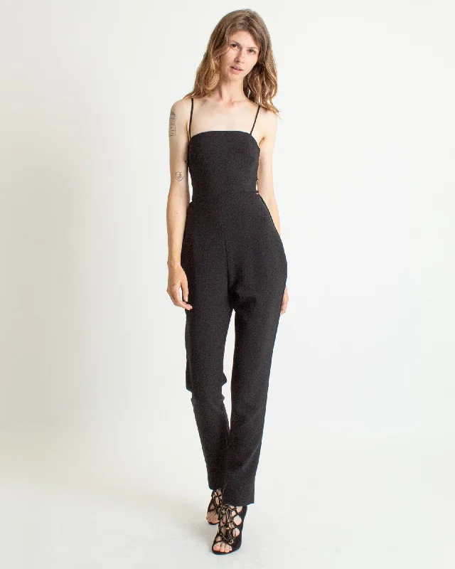 Black Sleeveless Jumpsuit Striped jumpsuit, Summer casual, Comfortable, Stylish