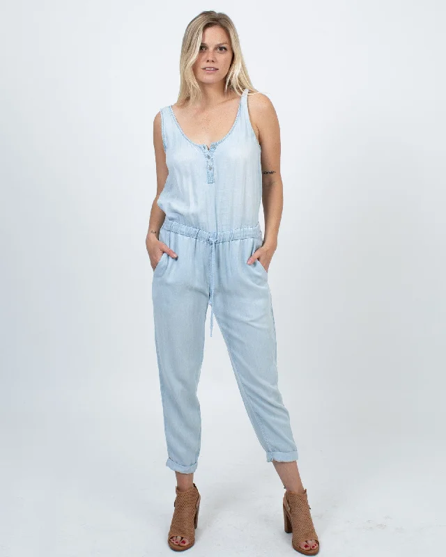Chambray Jumpsuit Sleeveless jumpsuit, Summer wear, Comfortable, Casual
