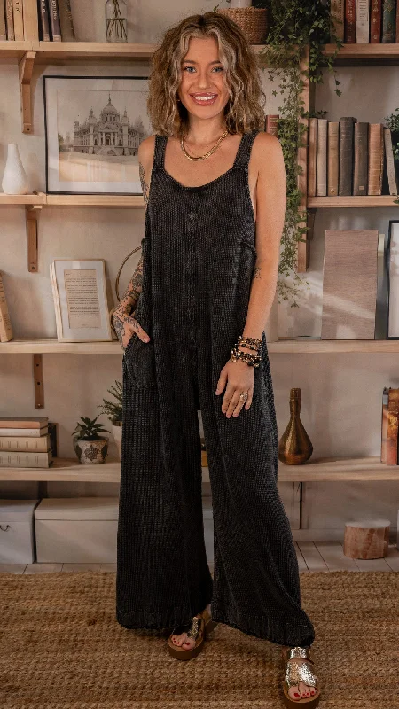 Easygoing Black Jumpsuit Long-sleeve jumpsuit, Fall fashion, Warm, Stylish