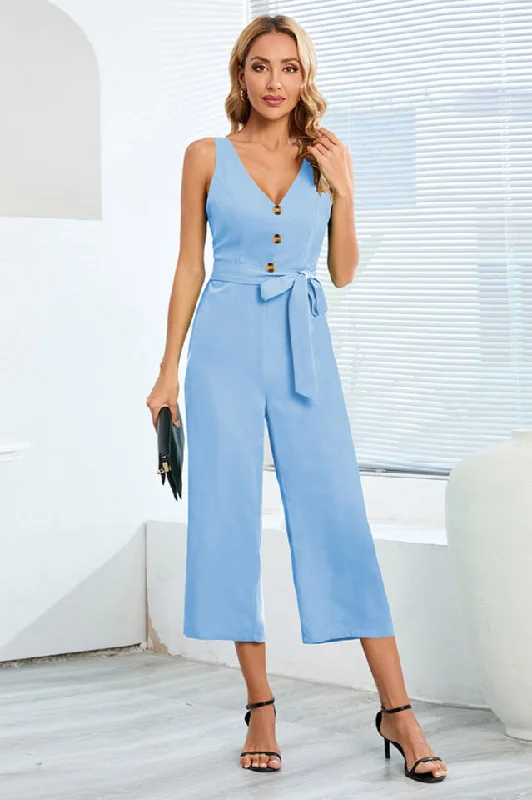 Knot-Tie W/ Cut-Out Back Jumpsuit Tailored fit jumpsuit, Elegant, Professional, Sleek