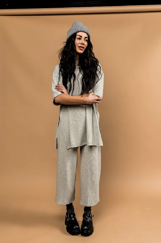 Lex Ribbed Playsuit in Heather Grey *RESTOCKED* Crochet jumpsuit, Boho chic, Unique, Relaxed