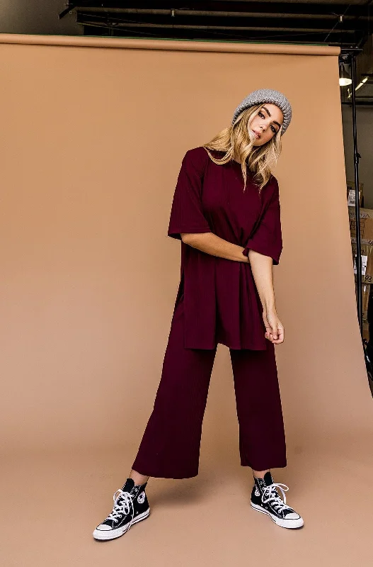 Lex Ribbed Playsuit in Wine *RESTOCKED* Sporty jumpsuit, Athletic style, Comfortable, Trendy