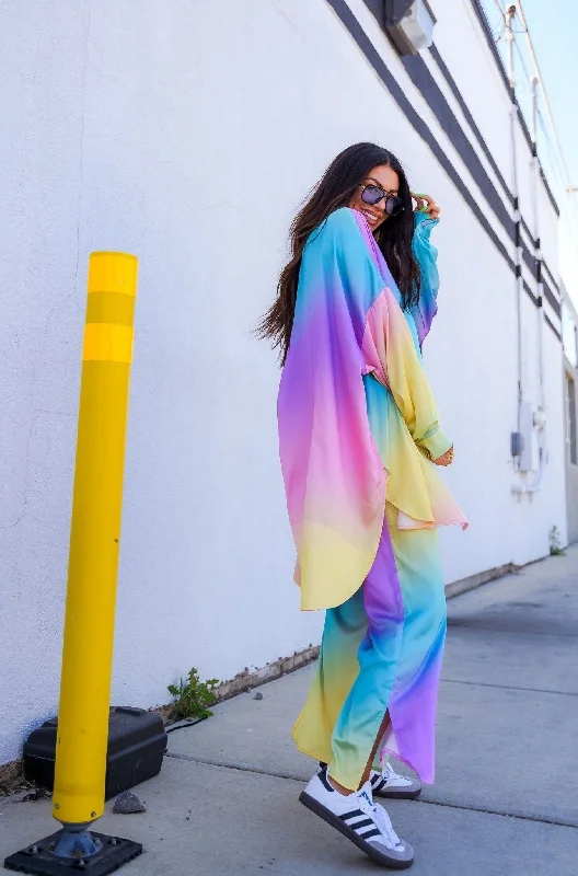 Lala Satin Playsuit in Rainbow Daydream Formal jumpsuit, Elegant, Stylish, Evening wear