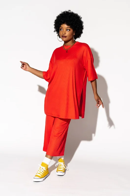 Lex Ribbed Playsuit in Sunset Vintage-inspired jumpsuit, Retro style, Trendy, Chic