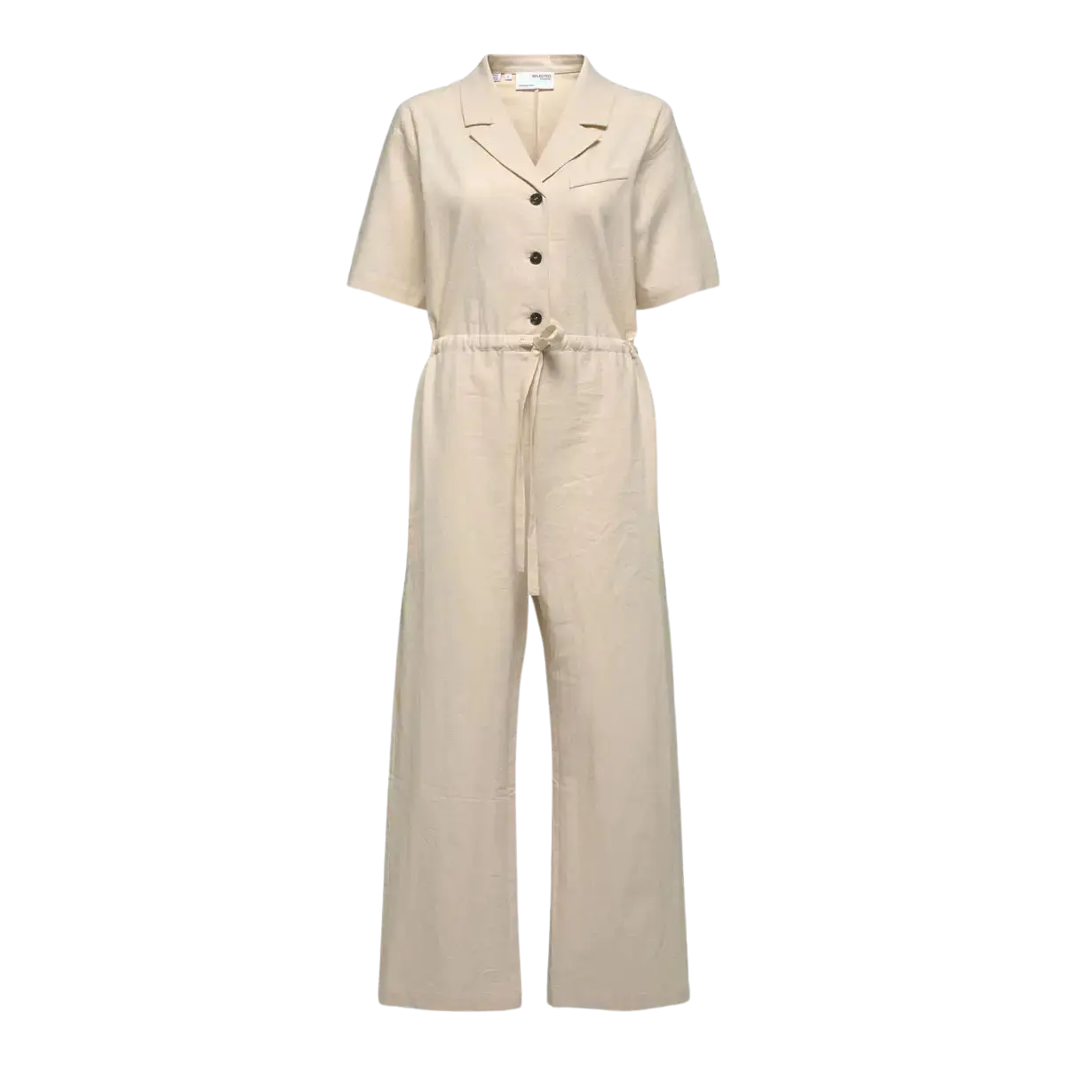 Selected Femme Malvina Linen Blend Jumpsuit High-neck jumpsuit, Modest, Elegant, Trendy