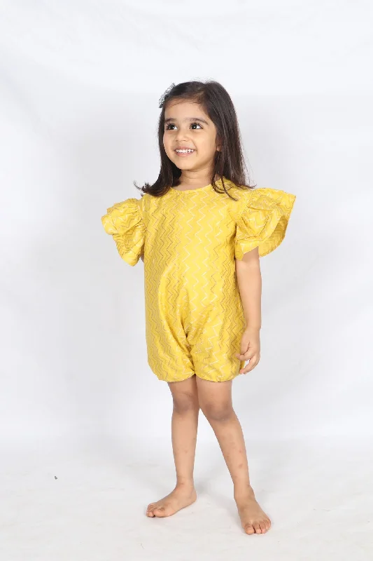 Marigold Playsuit with wavy weave Blue jumpsuit, Classic, Comfortable, Fashionable