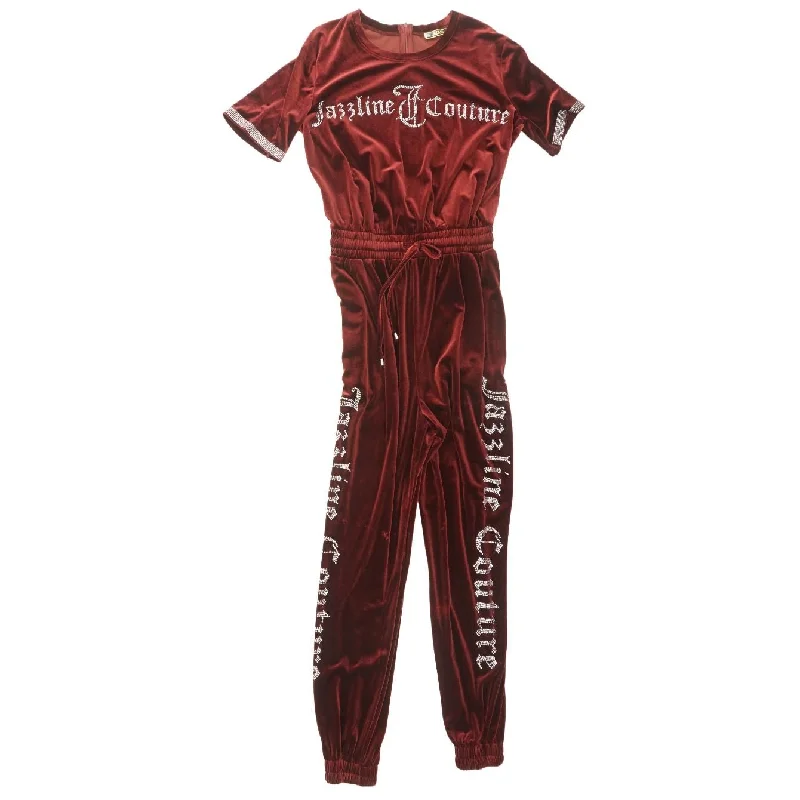 Maroon Graphic Jumpsuit One-piece jumpsuit, Casual, Comfortable, Stylish