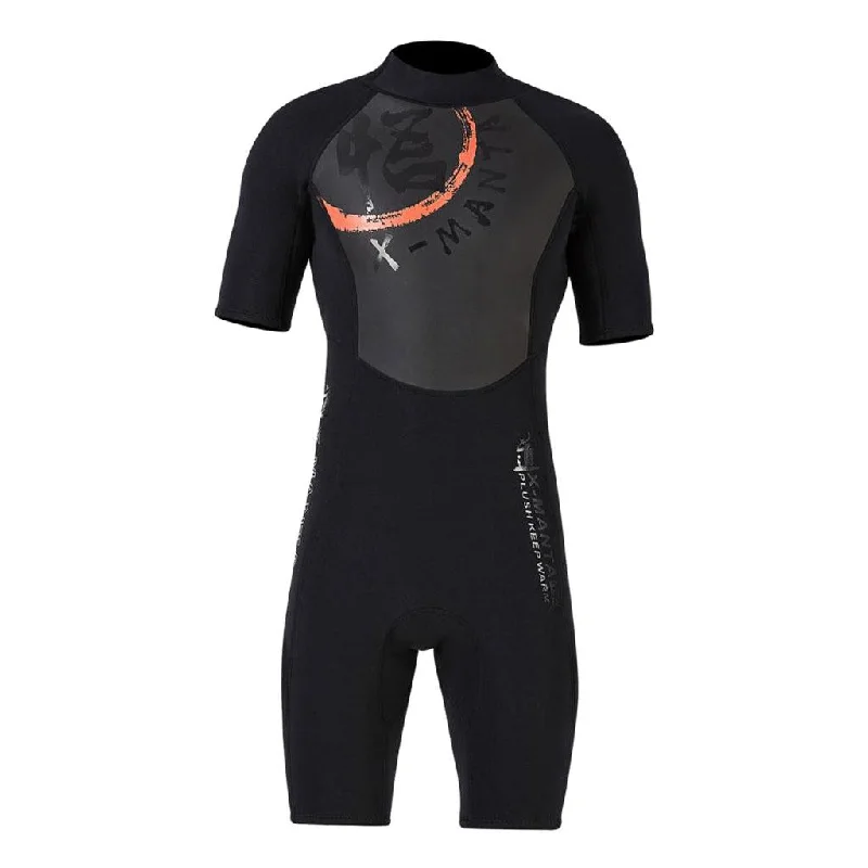 Maxbell Maxbell Men 3mm Diving Wetsuit One-Piece Short Sleeve Wet Suit Jumpsuit Shorts XXL Jumpsuit with pockets, Practical, Comfortable, Casual