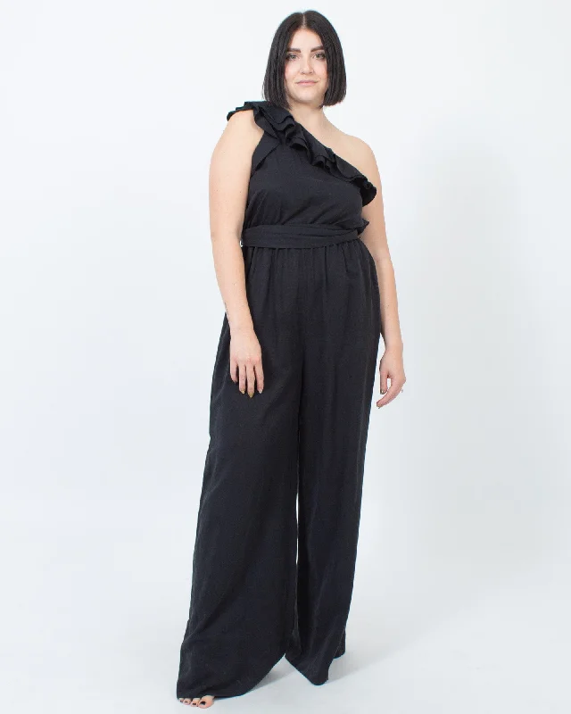 One Shoulder Jumpsuit High-neck jumpsuit, Modest style, Elegant, Trendy
