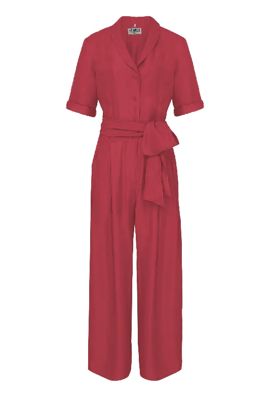 Planet Rayon Jumpsuit Pink Structured jumpsuit, Tailored fit, Sleek, Professional